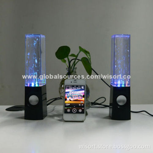 Fashionable Portable Mini/Water-dancing Stereo Speakers with 2.3.5mm Standard Audio Input